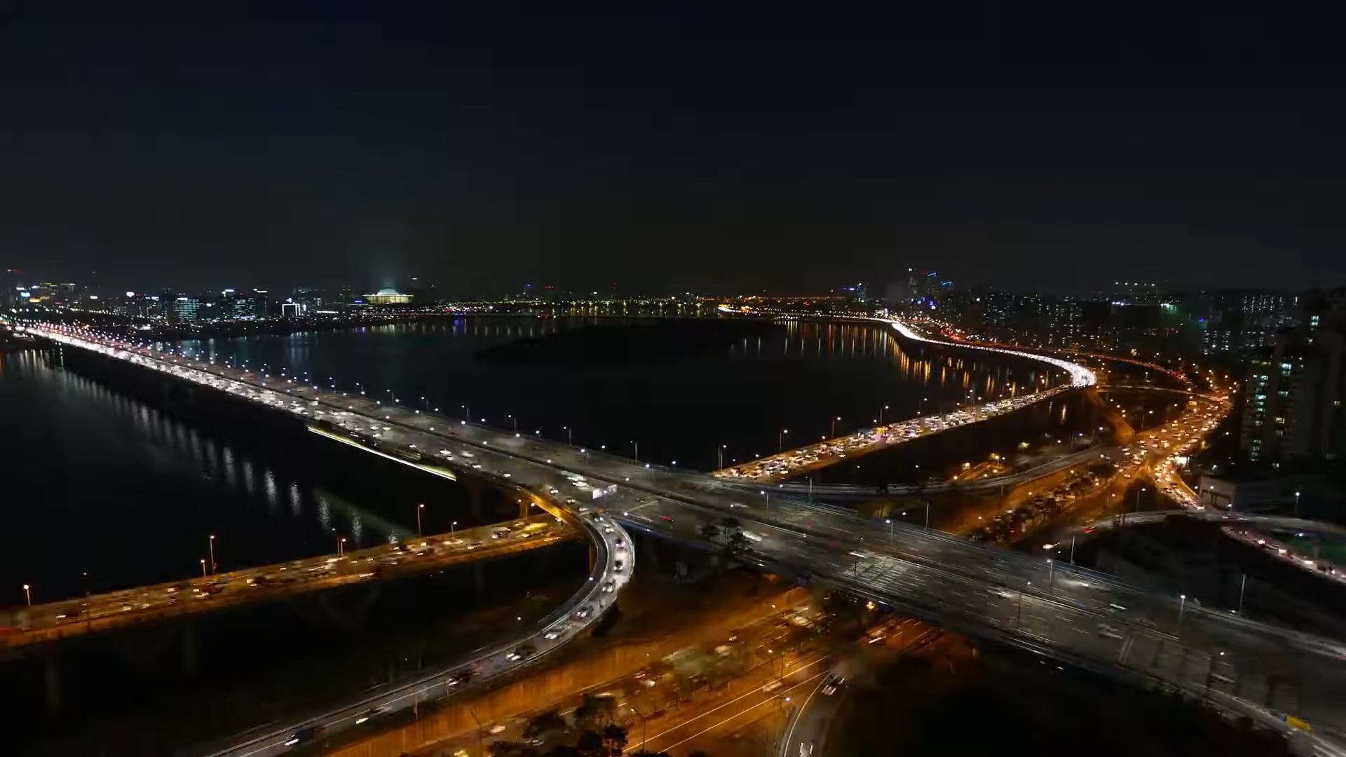 서울 한강 야경 타임랩스   무료영상소스   저작권 없는 영상